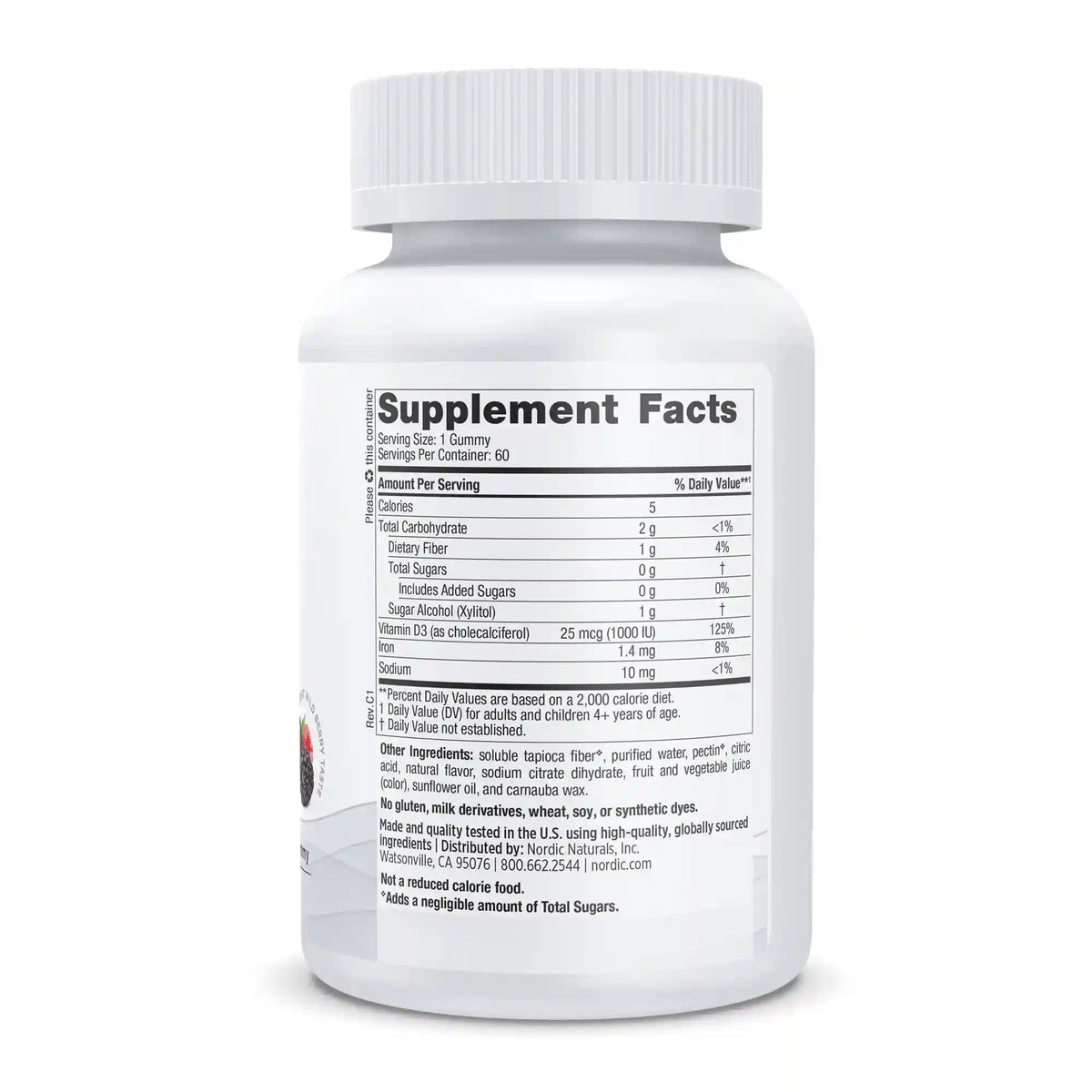 Zero Sugar Vitamin D3 Gummies